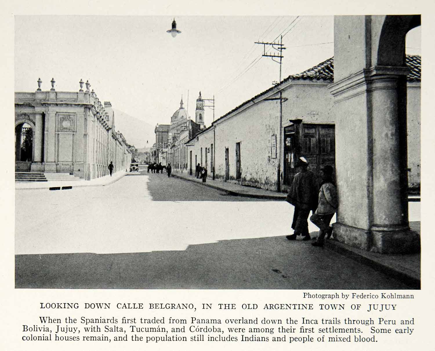 1933 Print Jujuy Cityscape Street View Argentina South America Historical NGMA3