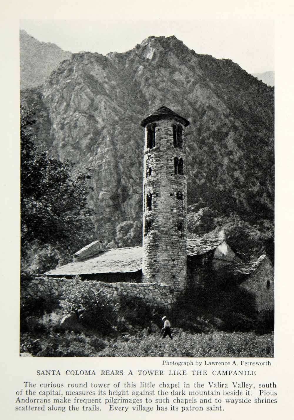 1933 Print Andorra Valira Valley La Vella Europe Architecture Historical NGMA3