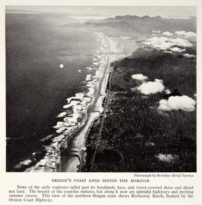 1934 Print Rockaway Beach Oregon Coast Highway Historical Image Northwest NGMA3