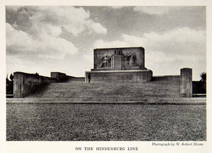 1934 Print Bellicourt Monument Hindenburg Line World War I Memorial Image NGMA3