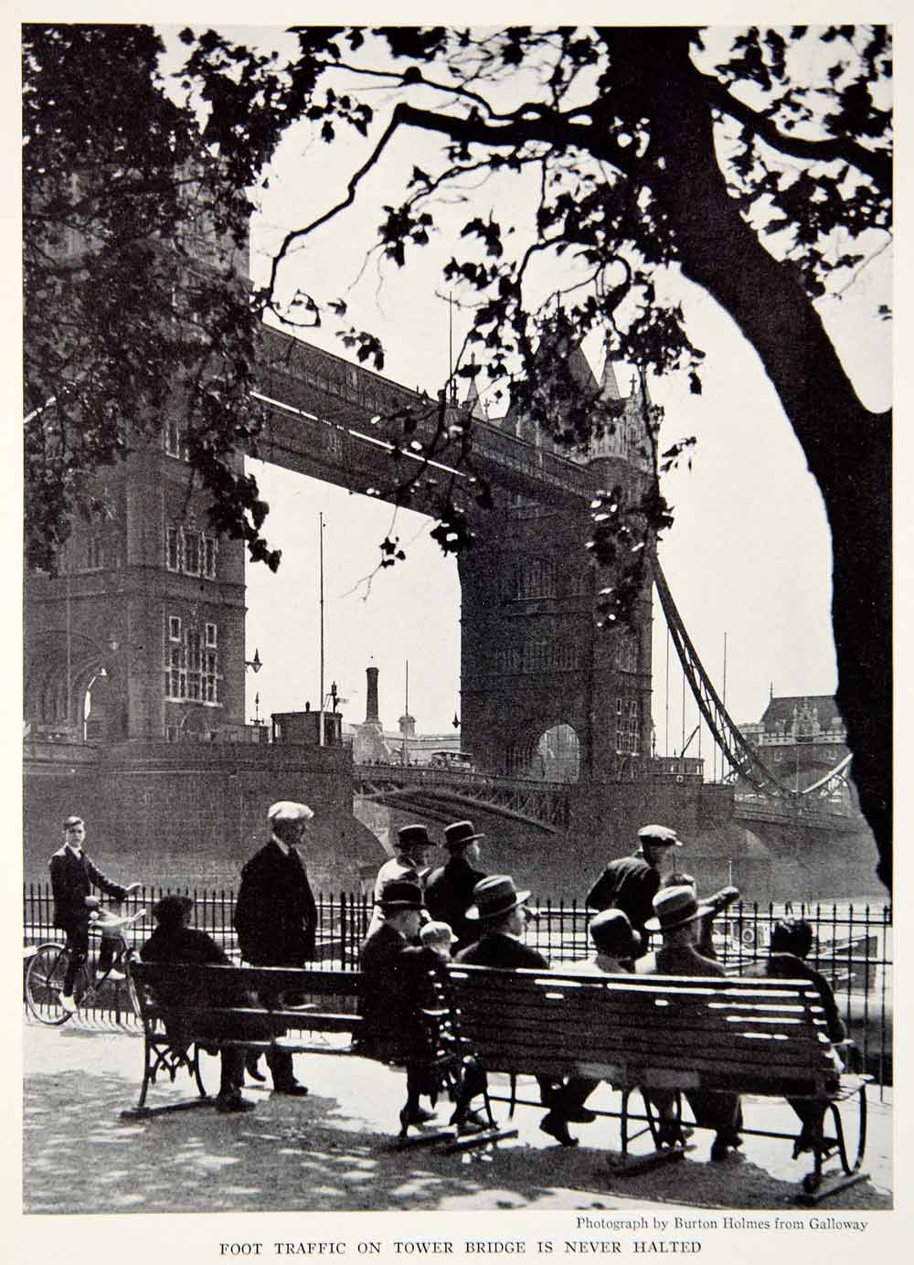 1934 Print Tower Bridge London England Thames River Crossing Architecture NGMA3