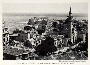 1934 Print Romania Constanta Port Harbor Cityscape Historical Image View NGMA3