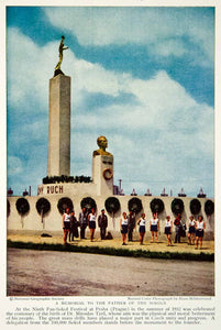 1933 Color Print Miroslav Tyrs Prague Memorial Monument Historical Image NGMA3