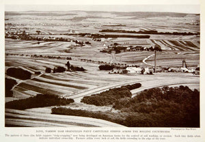 1935 Print Grain Fields Agriculture Saar Germany Crop Farm Land Hillside NGMA5