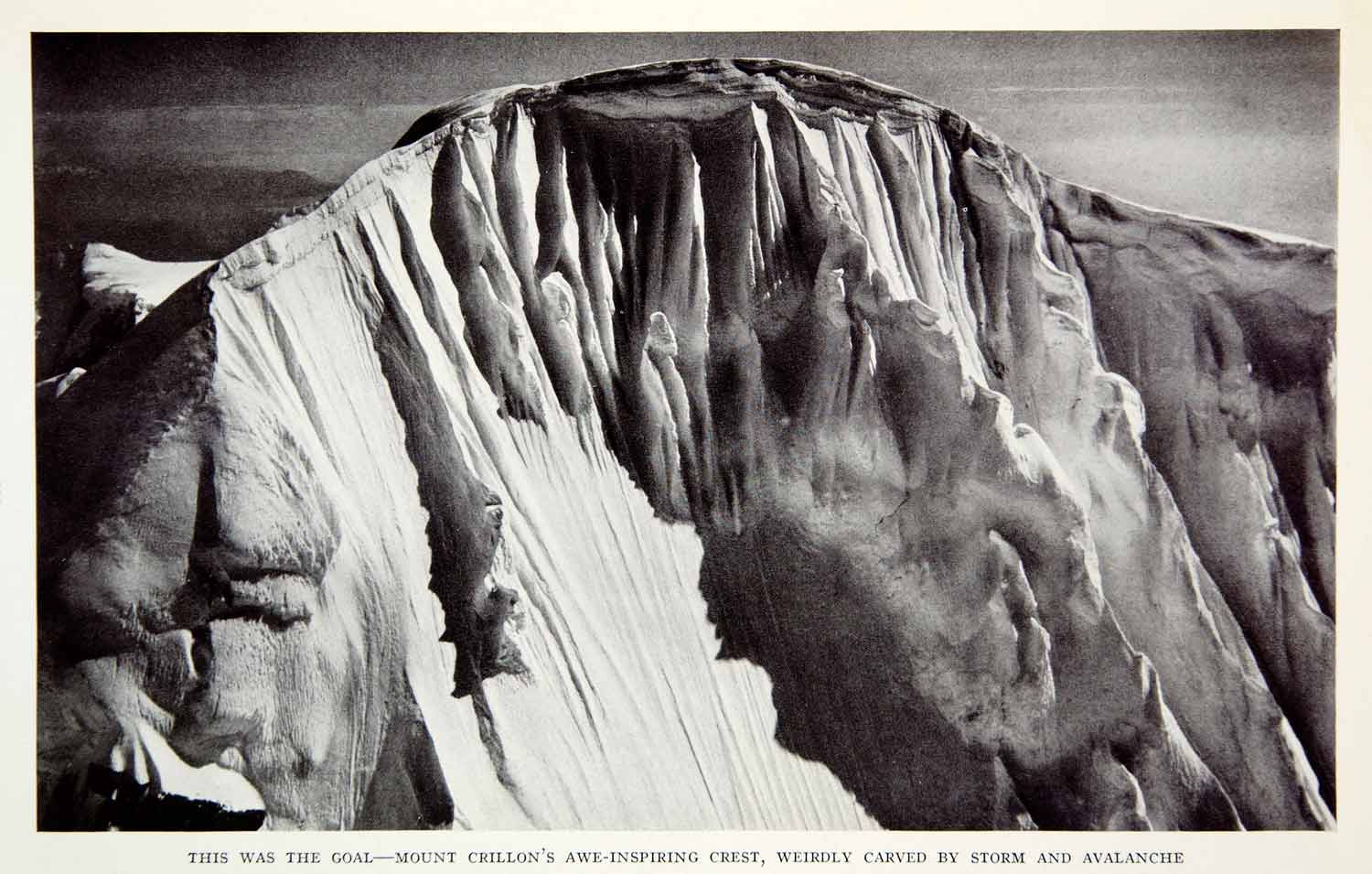 1935 Print Crest Peak Mount Crillon Fairweather Range Alaska Glacier Bay NGMA5