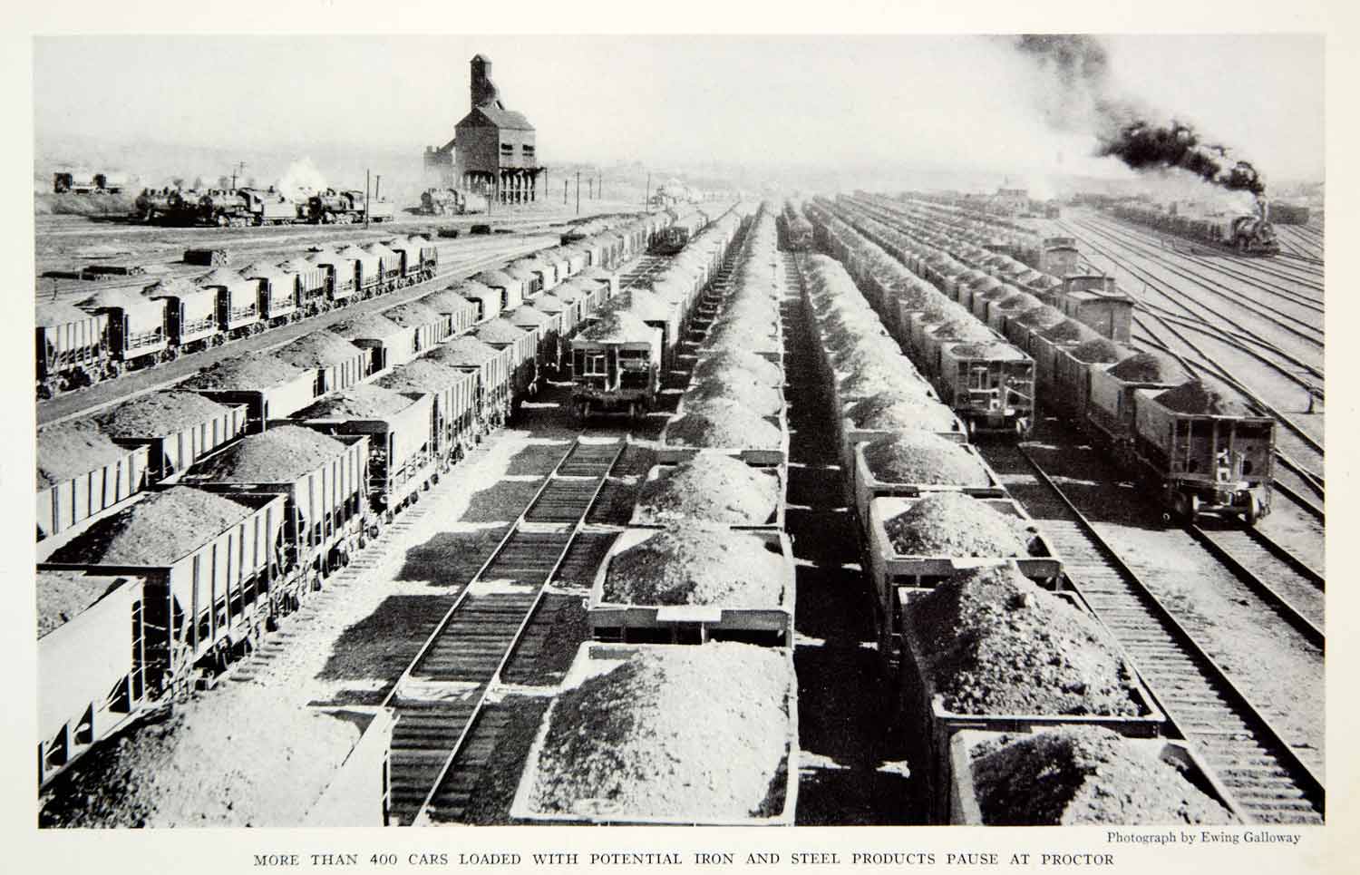 1935 Print Railroad Train Cars Iron Steel Duluth Minnesota Mesabi Range NGMA5