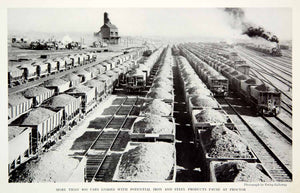 1935 Print Railroad Train Cars Iron Steel Duluth Minnesota Mesabi Range NGMA5
