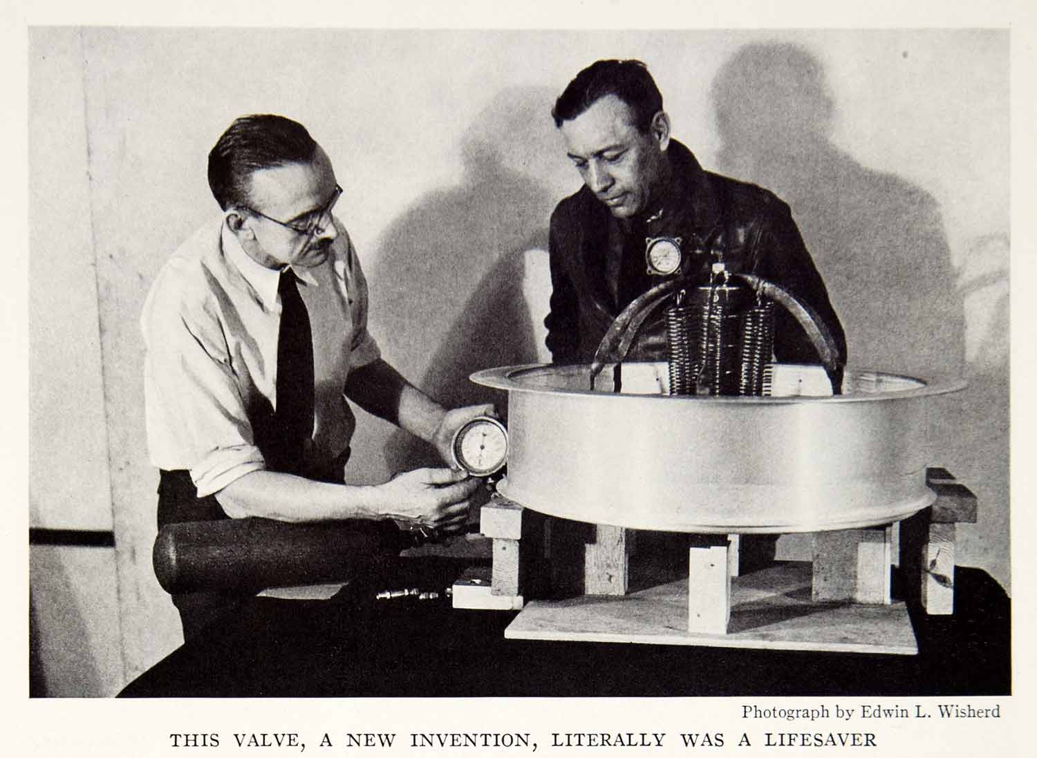 1934 Print Captain Stevens Anderson Science Valve Experiment Hot Balloon NGMA5