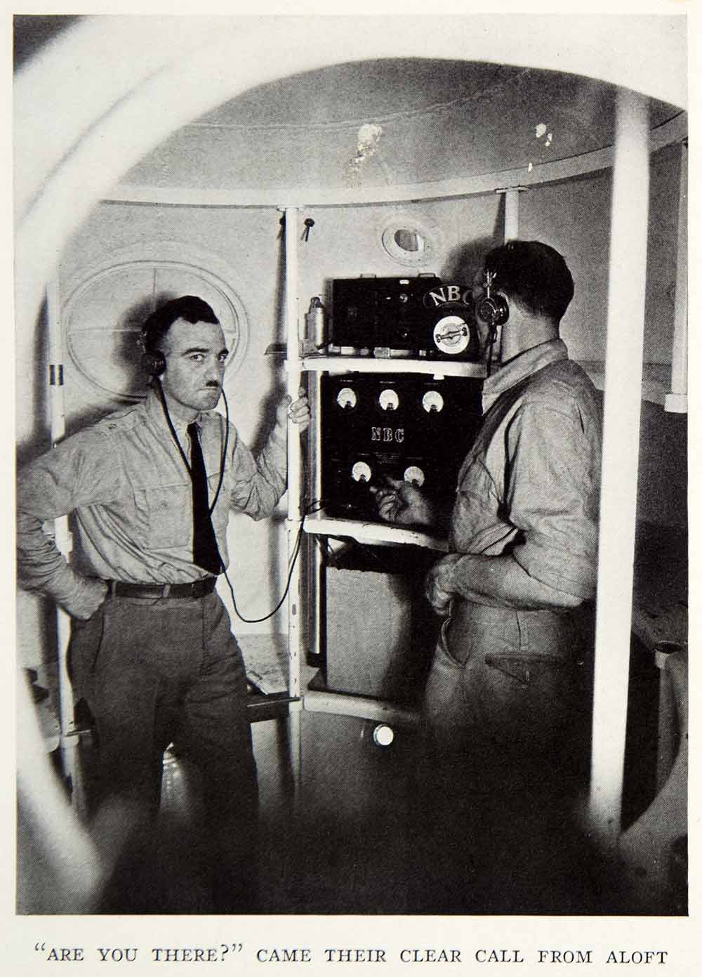1934 Print Major Kepner Capt Stevens Gondola Science Communicate Broadcast NGMA5