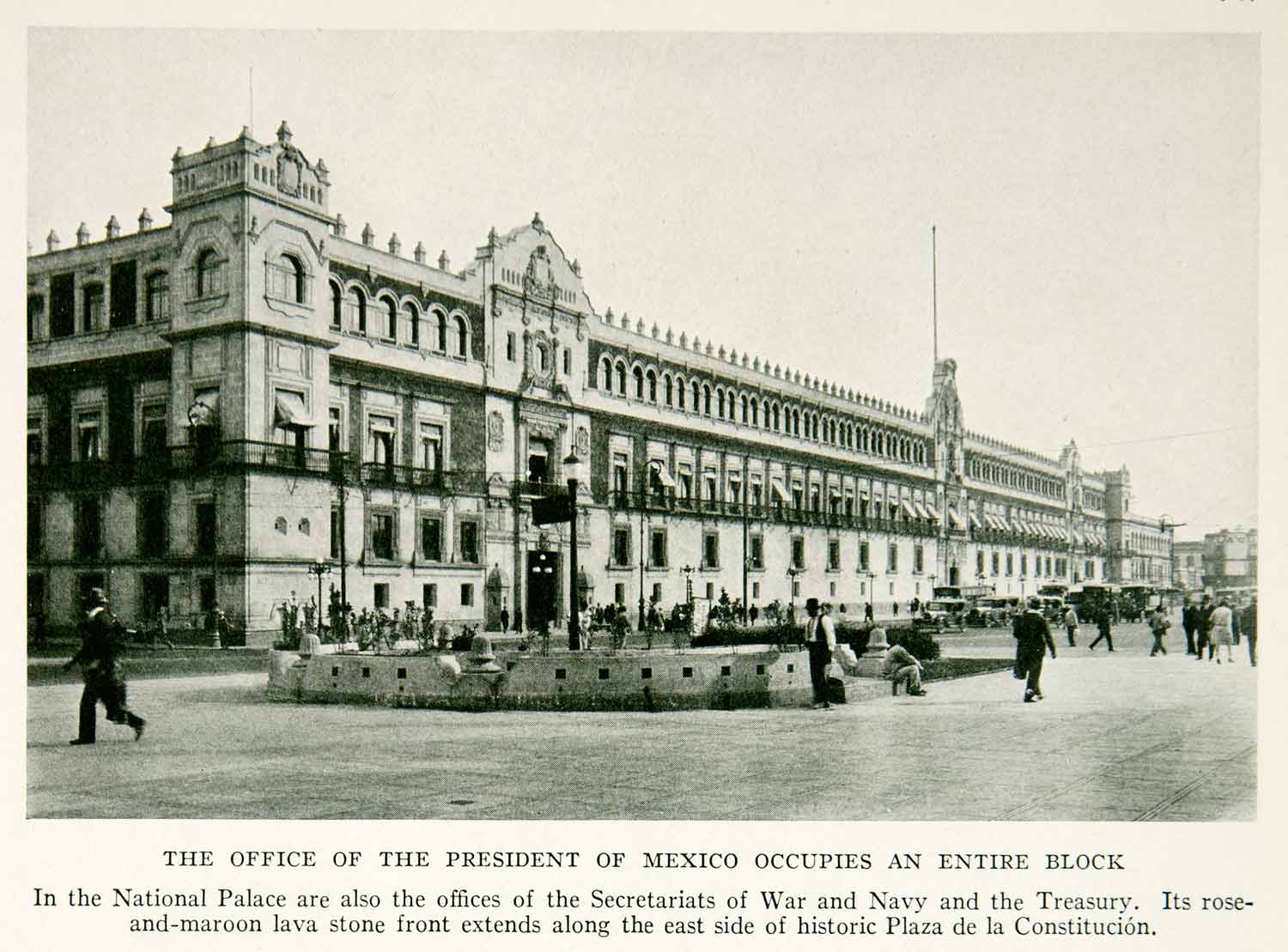 PALACE 1934 Print National Palace Mexico President Office Government