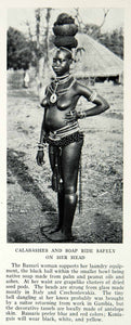 1935 Print Bassari Guinea Head Carry Native Tribe Indigenous Fashion Nude NGMA5