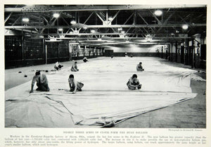 1935 Print Goodyear Zepplin Factory Akron Ohio Warehouse Explorer Balloon NGMA5