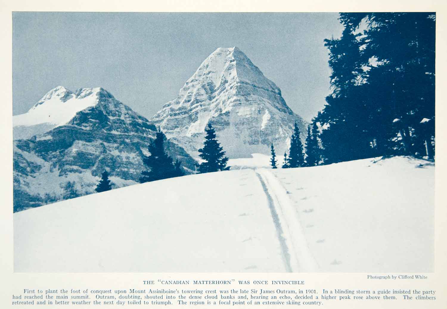 1934 Print British Columbia Canada Mount Assiniboine Landscape Historical NGMA6