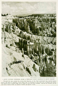 1934 Print Bryce Canyon Utah Landscape Sunrise Point Queen's Garden Image NGMA6