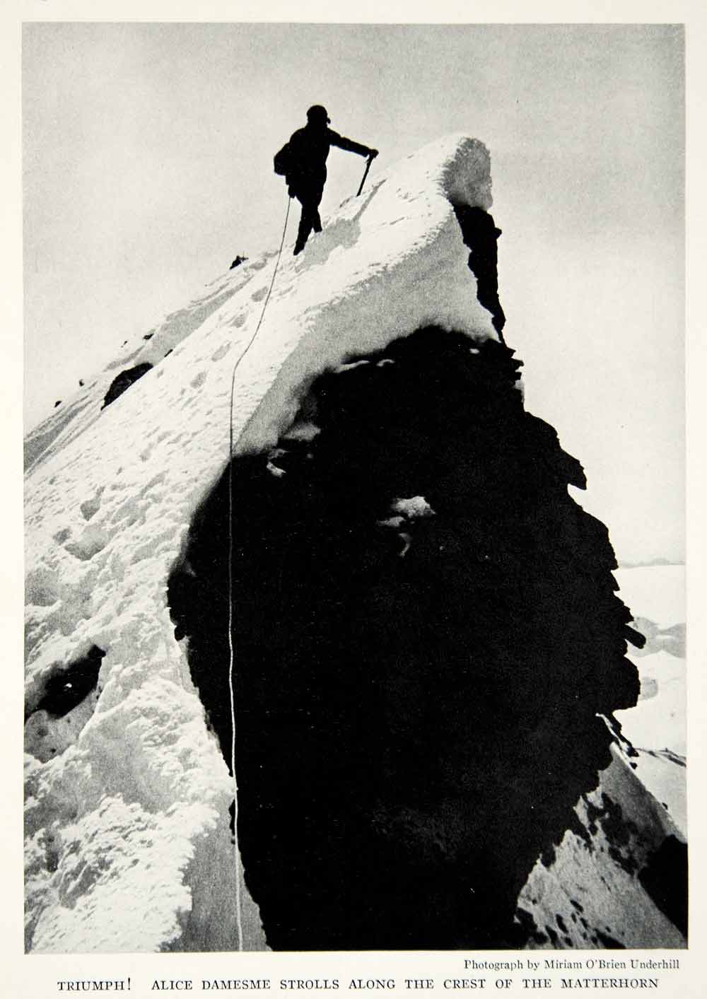1934 Print Matterhorn Pennine Alps Mountains Landscape Alice Damesme Image NGMA6