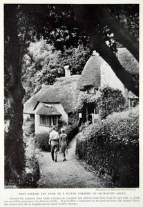 1935 Print Acland Estate England Selworthy Architecture Historical Image NGMA6