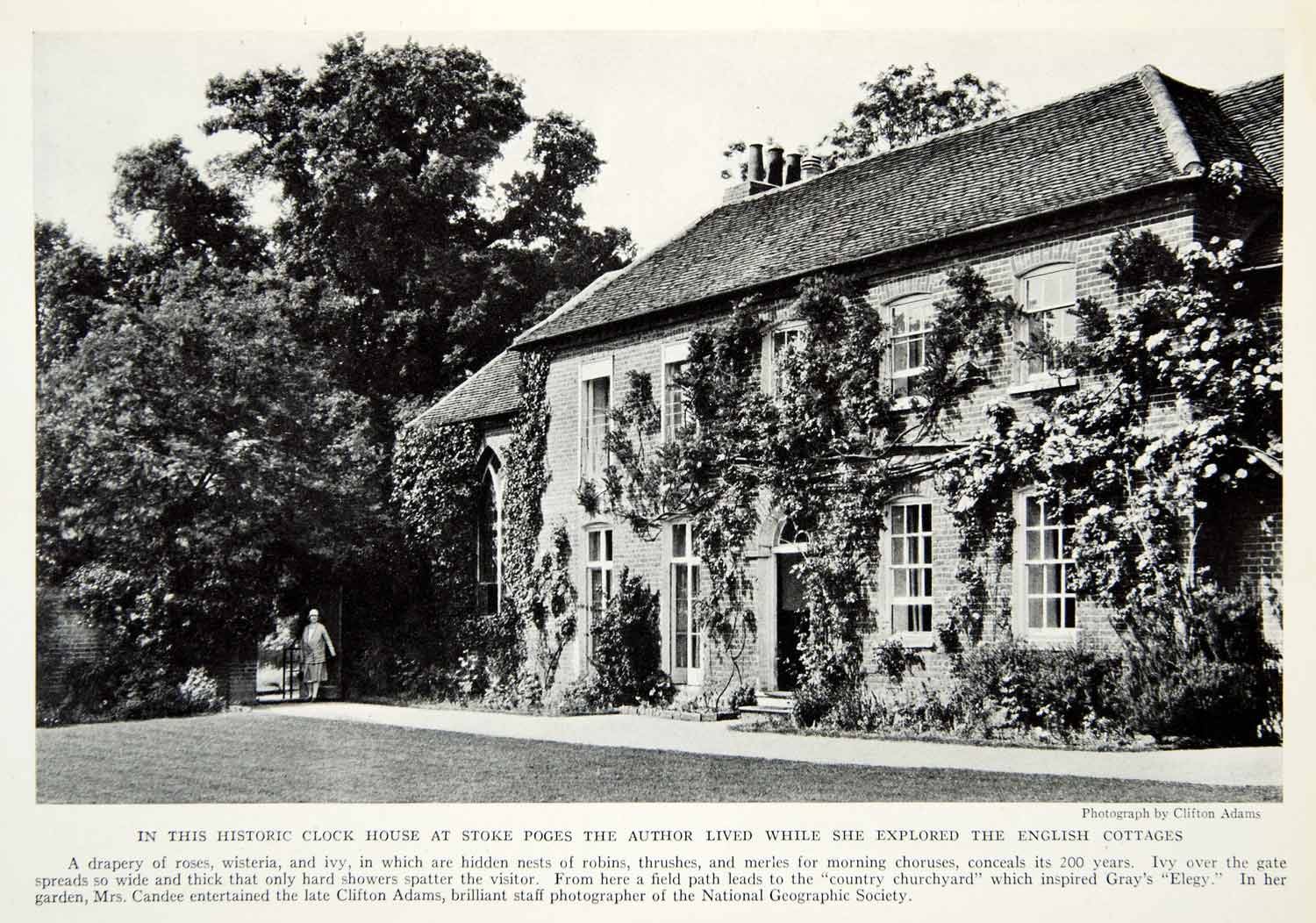 1935 Print Stoke Poges Home Architecture England Historical Image View NGMA6