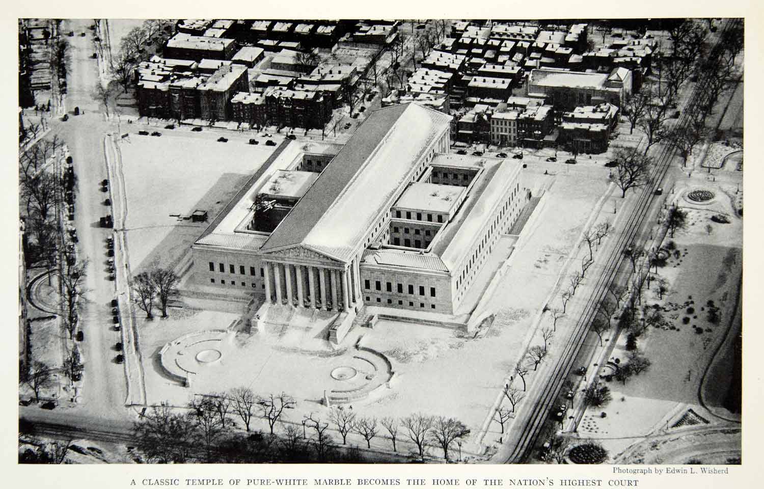 1935 Print Supreme Court Building Washington D.C. Aerial View Historical NGMA6