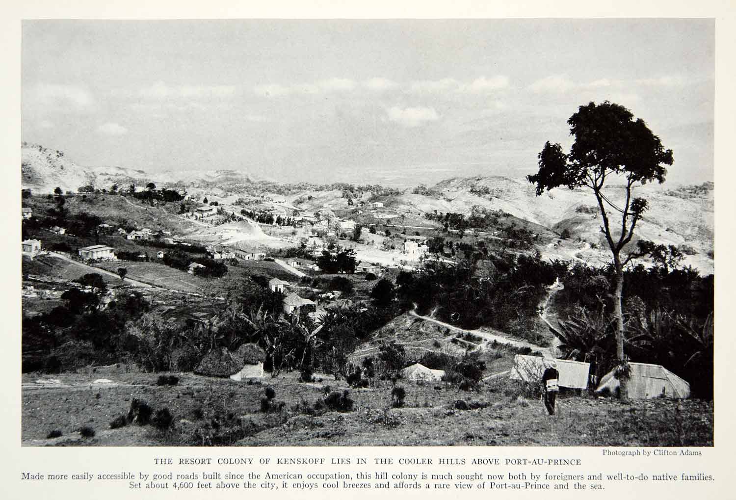 1934 Print Port-Au-Prince Haiti Kenskoff Colony Landscape Historical Image NGMA6