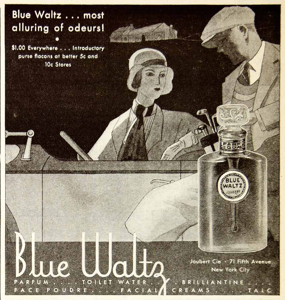 1931 Advert Blue Waltz Joubert 71 Fifth Avenue New York Perfume Eau-de NMM1