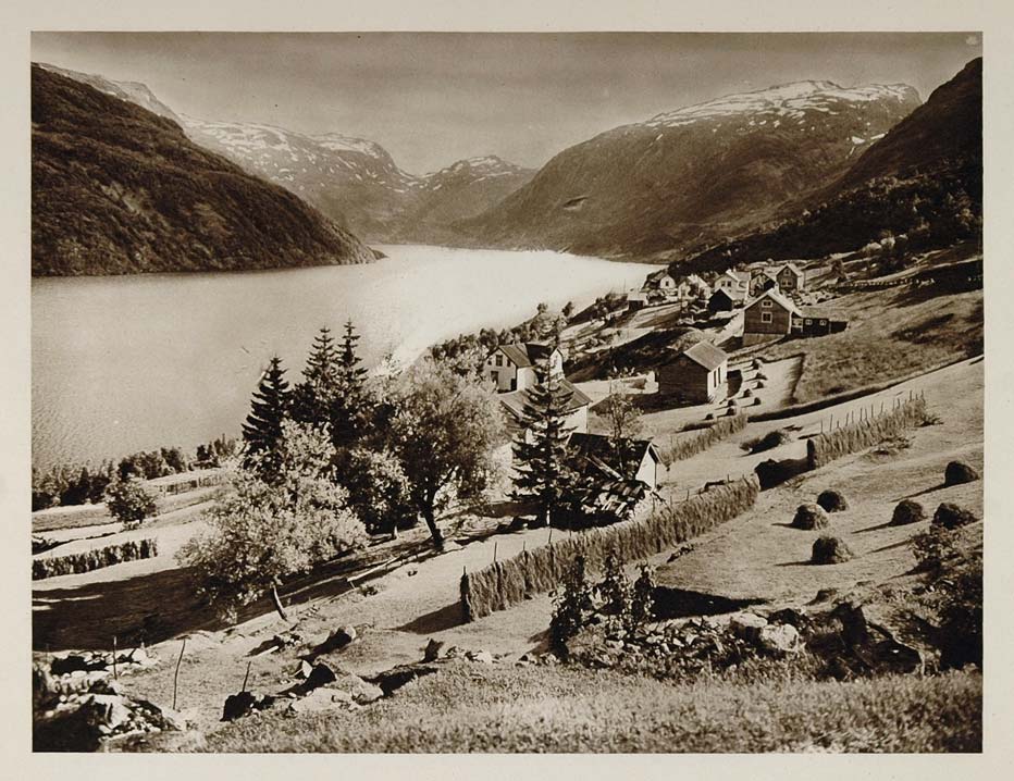 1931 Roeldal Lake Roldalsvannet Norway Kurt Hielscher - ORIGINAL NW1