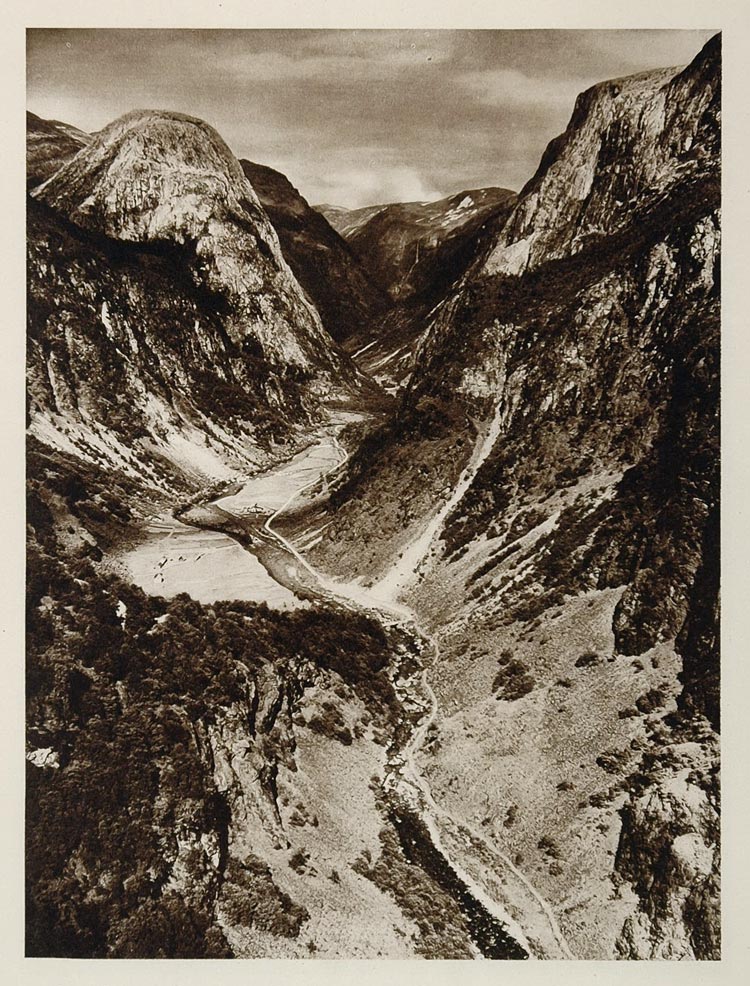 1931 Stalheim Naerodal Naero Jordalsnut Mountain Norway - ORIGINAL NW1