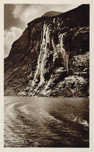 1931 Seven Sisters Waterfall Fall Geirangerfjord Norway - ORIGINAL NW1