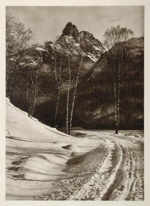 1931 Romsdalshorn Mountain Norway Norge Photogravure - ORIGINAL PHOTOGRAVURE NW1