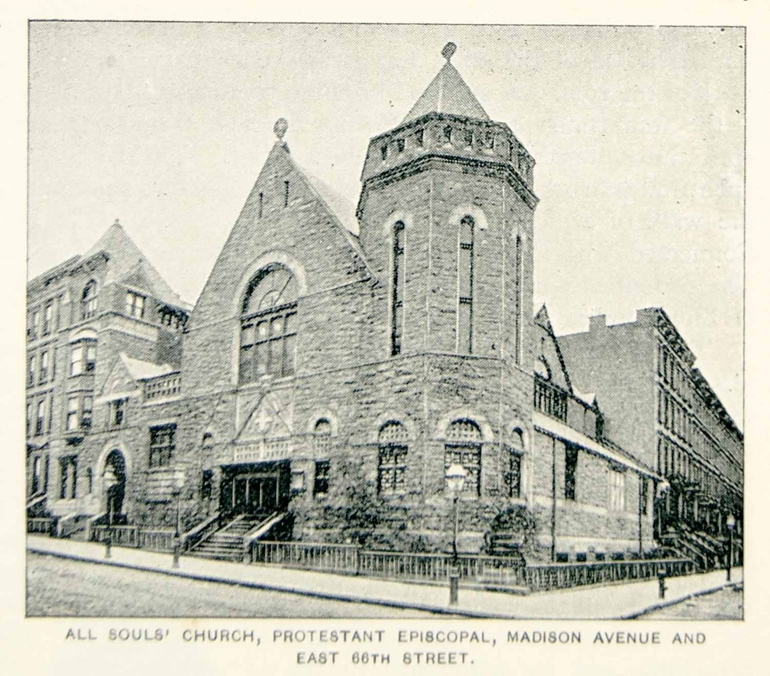 1893 Print All All Souls Protestant Episcopal Church Madison