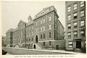1893 Print Home for the Aged Little Sisters of the Poor 207 East 70th NYC NY2A