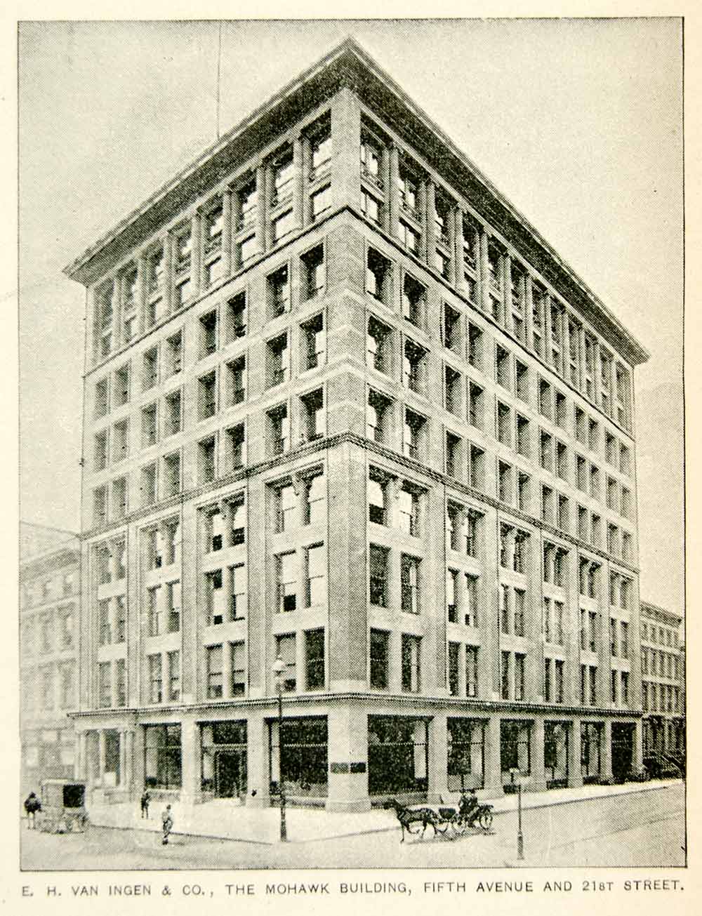 1893 Print Mohawk Building E. H. Van Ingen Store Fifth Avenue New York City NY2A