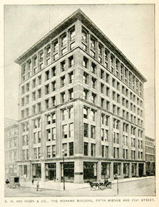 1893 Print Mohawk Building E. H. Van Ingen Store Fifth Avenue New York City NY2A