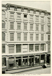 1893 Print Louis DeJonge Store Building 71 73 Duane Street New York City NY2A