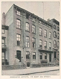 1893 Print Associated Artists 115 East 23rd Street NYC ORIGINAL HISTORIC NY2