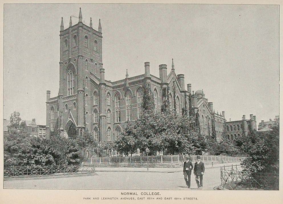 1893 Print Normal College Park Lexington Ave. New York ORIGINAL HISTOR ...
