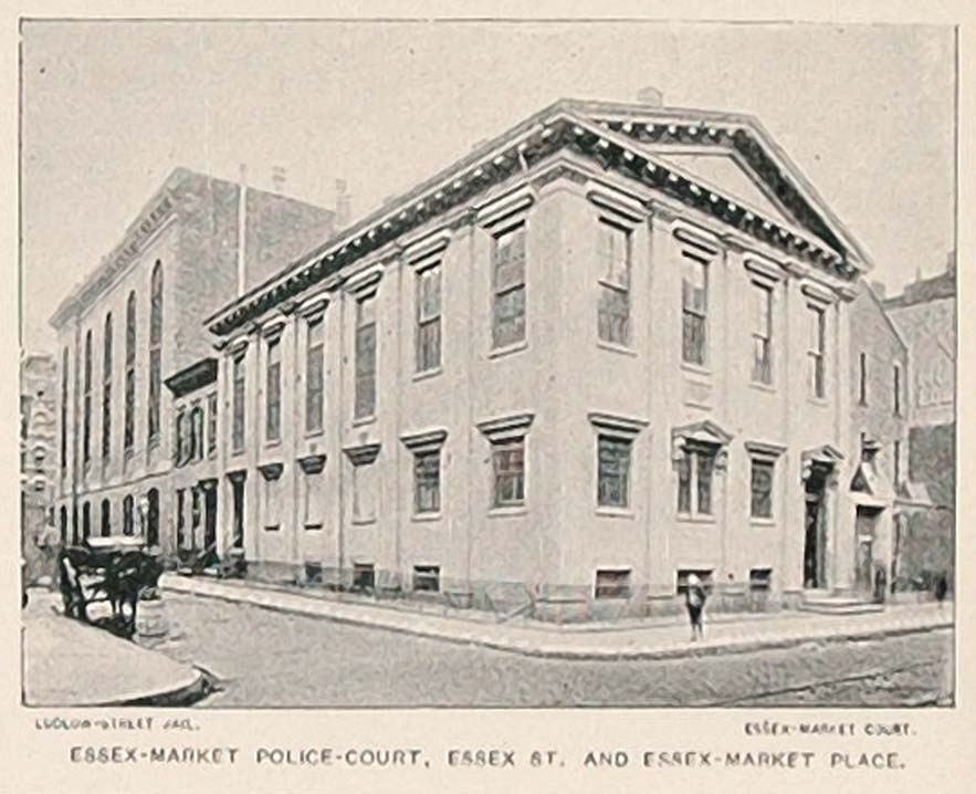 1893 Print Essex Market Police Court New York City NYC ORIGINAL HISTORIC NY2