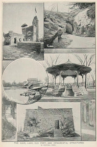 1893 Print Central Park Belvedere Fort New York City - ORIGINAL HISTORIC NY2