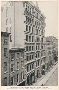1893 Print Telephone Telegraph Building New York City ORIGINAL HISTORIC NY2