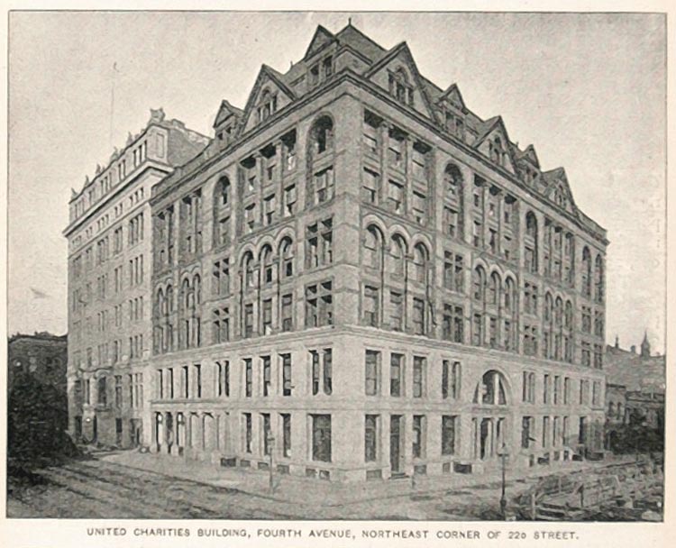 1893 Print United Charities Building New York City - ORIGINAL HISTORIC IMAGE NY2