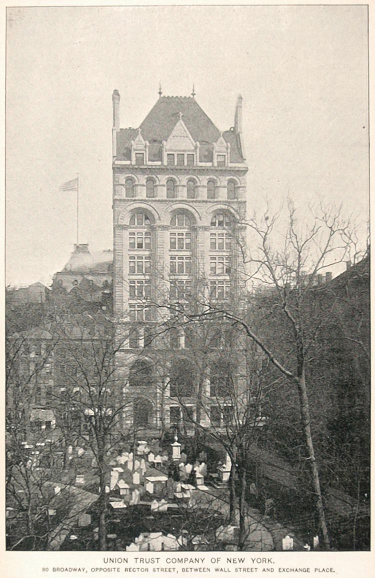 1893 Print Union Trust Company Building New York City ORIGINAL HISTORIC NY2