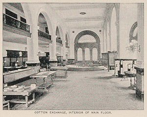 1893 Print Cotton Exchange Bldg. Interior New York City ORIGINAL HISTORIC NY2