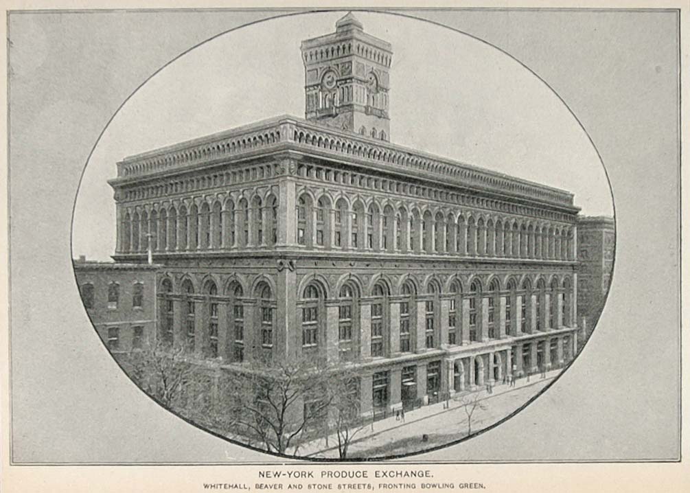 1893 Print Produce Exchange Building New York City NYC - ORIGINAL NY2