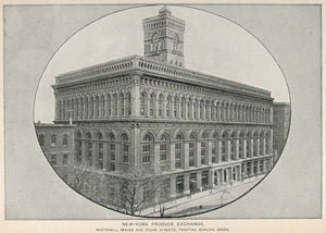 1893 Print Produce Exchange Building New York City NYC - ORIGINAL NY2