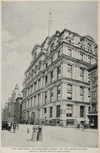 1893 Print Equitable Life Assurance Society Bldg. NYC - ORIGINAL NY2