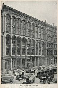 1893 Print Tefft Weller & Co. Building New York City - ORIGINAL HISTORIC NY2