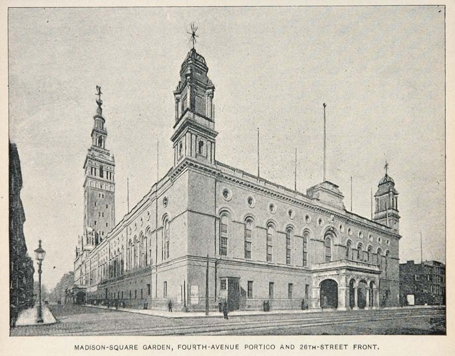1893 Print Madison Square Garden MSG New York City NYC ORIGINAL HISTORIC NY2