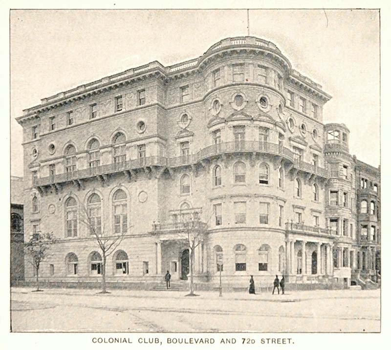 1893 Print Colonial Club Building New York City NYC - ORIGINAL HISTORIC NY2