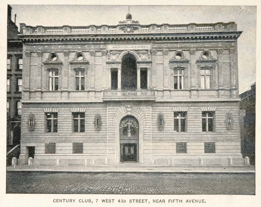1893 Print Century Club Building New York City NYC - ORIGINAL HISTORIC IMAGE NY2