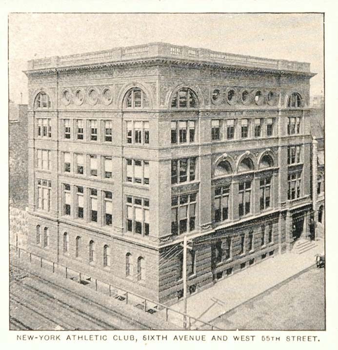 1893 Print New York Athletic Club Building Sixth Avenue ORIGINAL HISTORIC NY2
