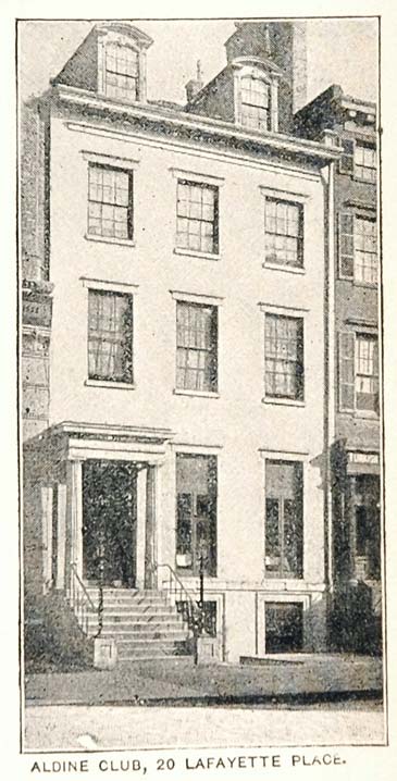 1893 Print Aldine Club Building 20 Lafayette Place NYC ORIGINAL HISTORIC NY2